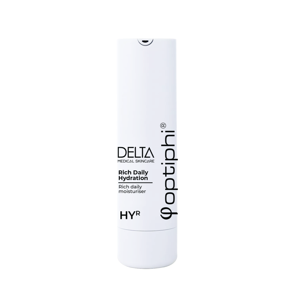 Optiphi DELTA Rich Daily Hydration moisturiser for dry and mature skin with ceramides, cholesterol and long-lasting hydration