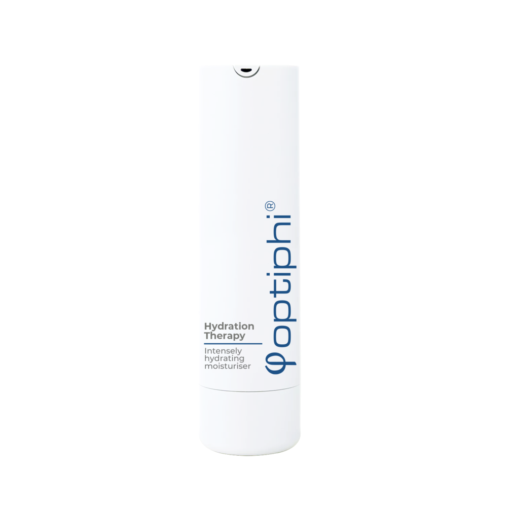 Optiphi Hydration Therapy intensely hydrating moisturiser with peptides, botanical extracts, vitamins and minerals to support skin hydration, moisture balance, barrier function and overall skin comfort
